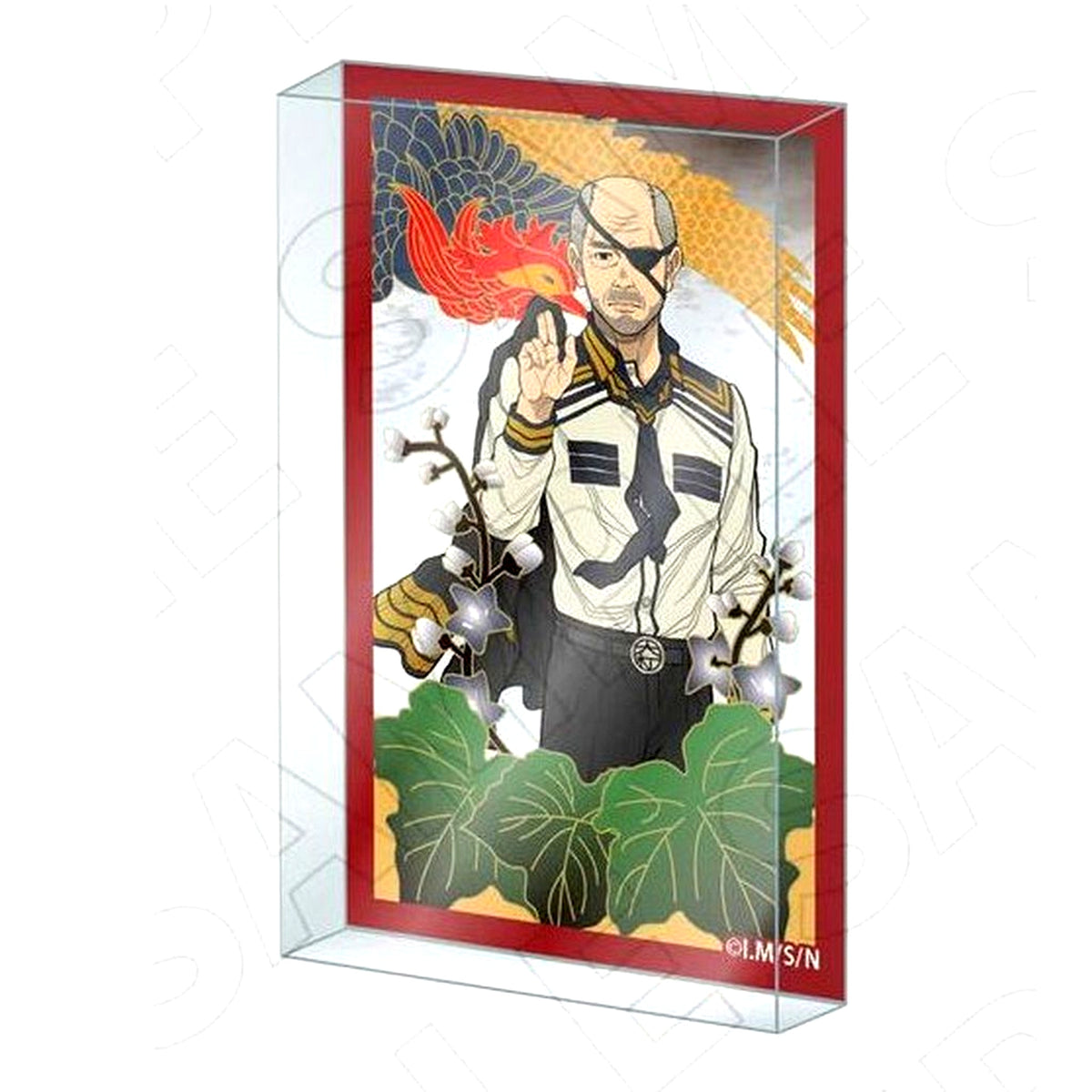 Mitsuhide Ryumon Charaditional Toy Trading Flower Card Pattern Acrylic Block Nippon Sangoku: The Three Nations of the Crimson Sun [USED]