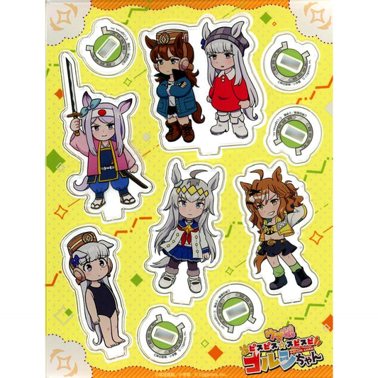 Group Acrylic Stand from 5 Type Set Bonus Item for Manga Umamusume PisuPisu SupiSupi Golshi-chan Vol. 3 Special Edition [USED]