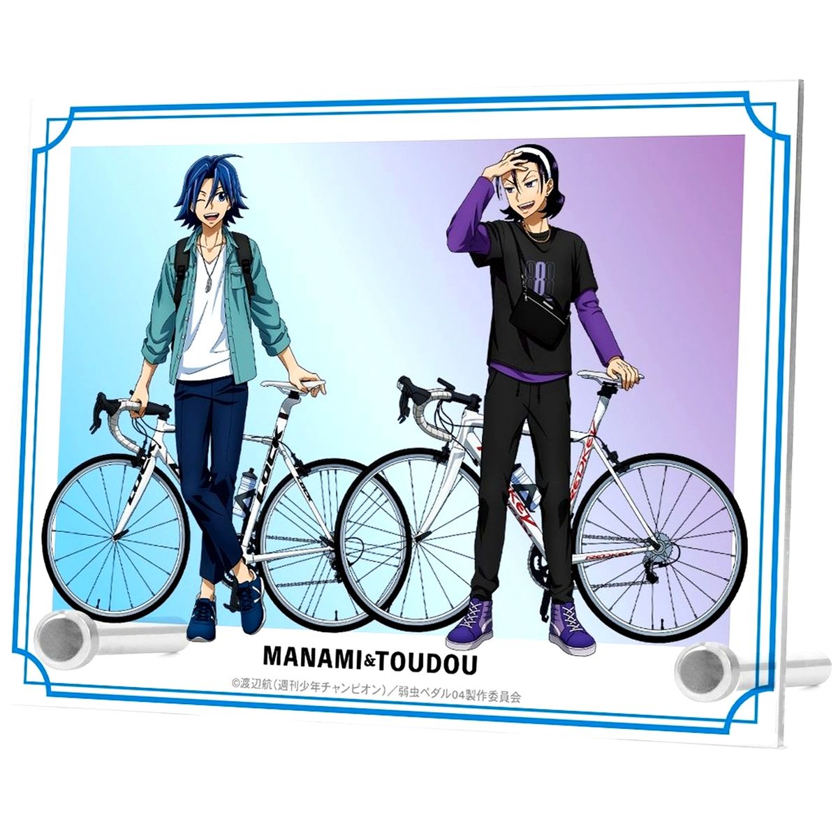 Sangaku Manami, Jinpachi Toudou Illustration Outdoor A6 Acrylic Panel Yowamushi Pedal Glory Line [USED]