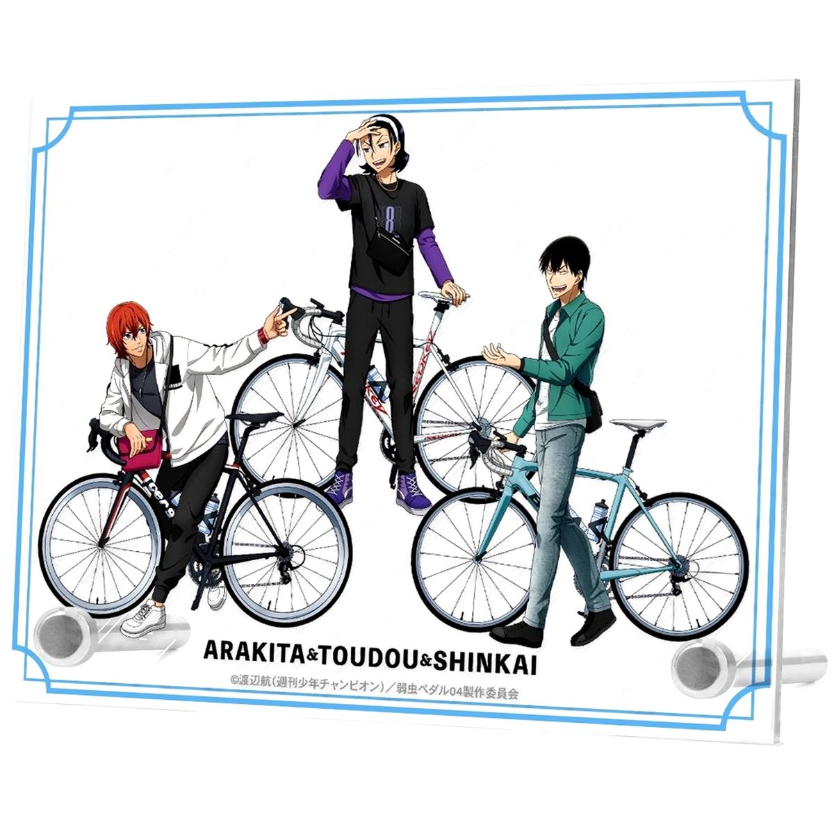 Yasutomo Arakita, Jinpachi Toudou & Hayato Shinkai Original Art Outdoor ver. A6 Acrylic Item Yowamushi Pedal Glory Line [USED]