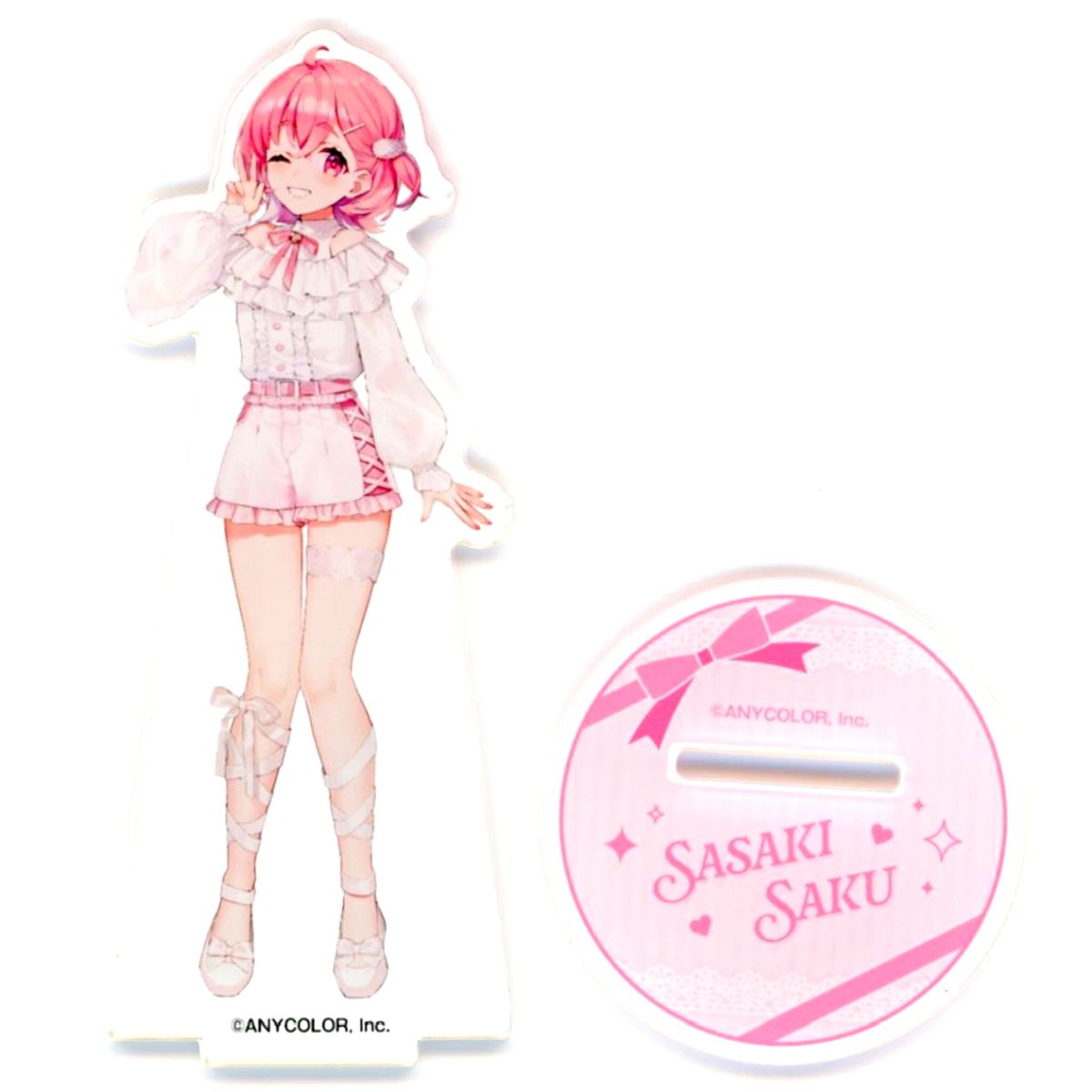 Sasaki Saku Acrylic Stand Virtual YouTuber Nijisanji x and GALLERY NIJISANJI CAFE Milky Ribbon Party [USED]