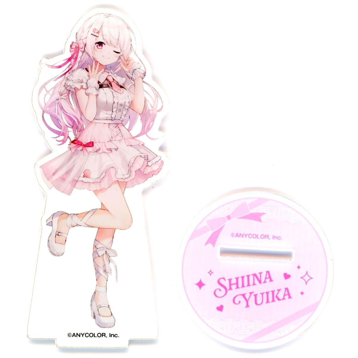 Shiina Yuika Acrylic Stand Virtual YouTuber Nijisanji x and GALLERY NIJISANJI CAFE Milky Ribbon Party [USED]