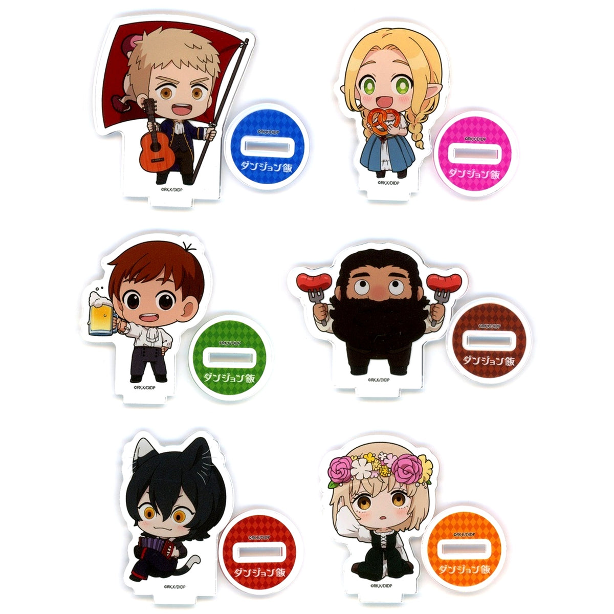 Set of 6 Delicious in Dungeon x Tokyo German Village Acrylic Petit Stand [USED]