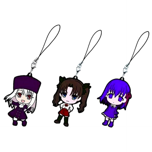 Set of 3 F Prize Ichiban Kuji Kyun Chara World Fate/Zero Part 1 Rubber Strap [USED]