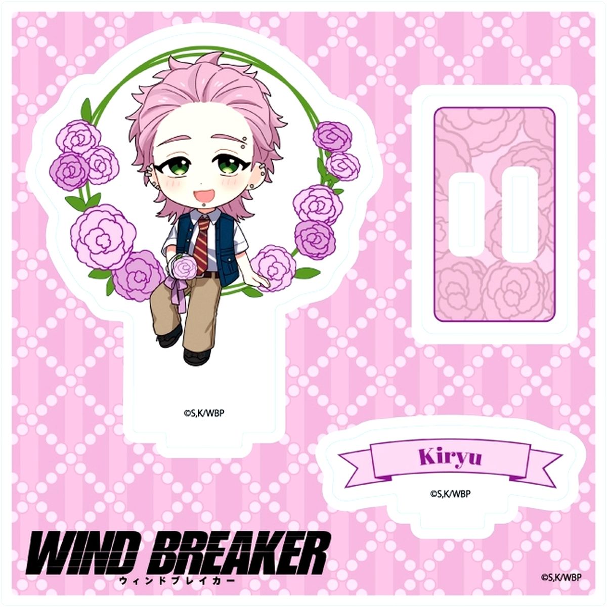 Mitsuki Kiryu Mini Character Illustration Acrylic Stand Plate Carnation Ver. TV Anime Wind Breaker [USED]