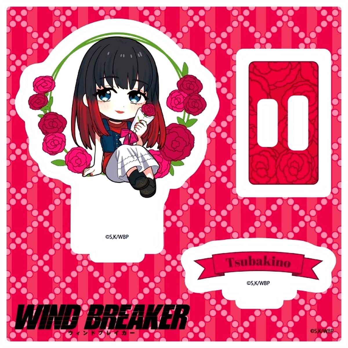 Tasuku Tsubakino Mini Character Illustration Acrylic Stand Plate Carnation Ver. TV Anime Wind Breaker [USED]