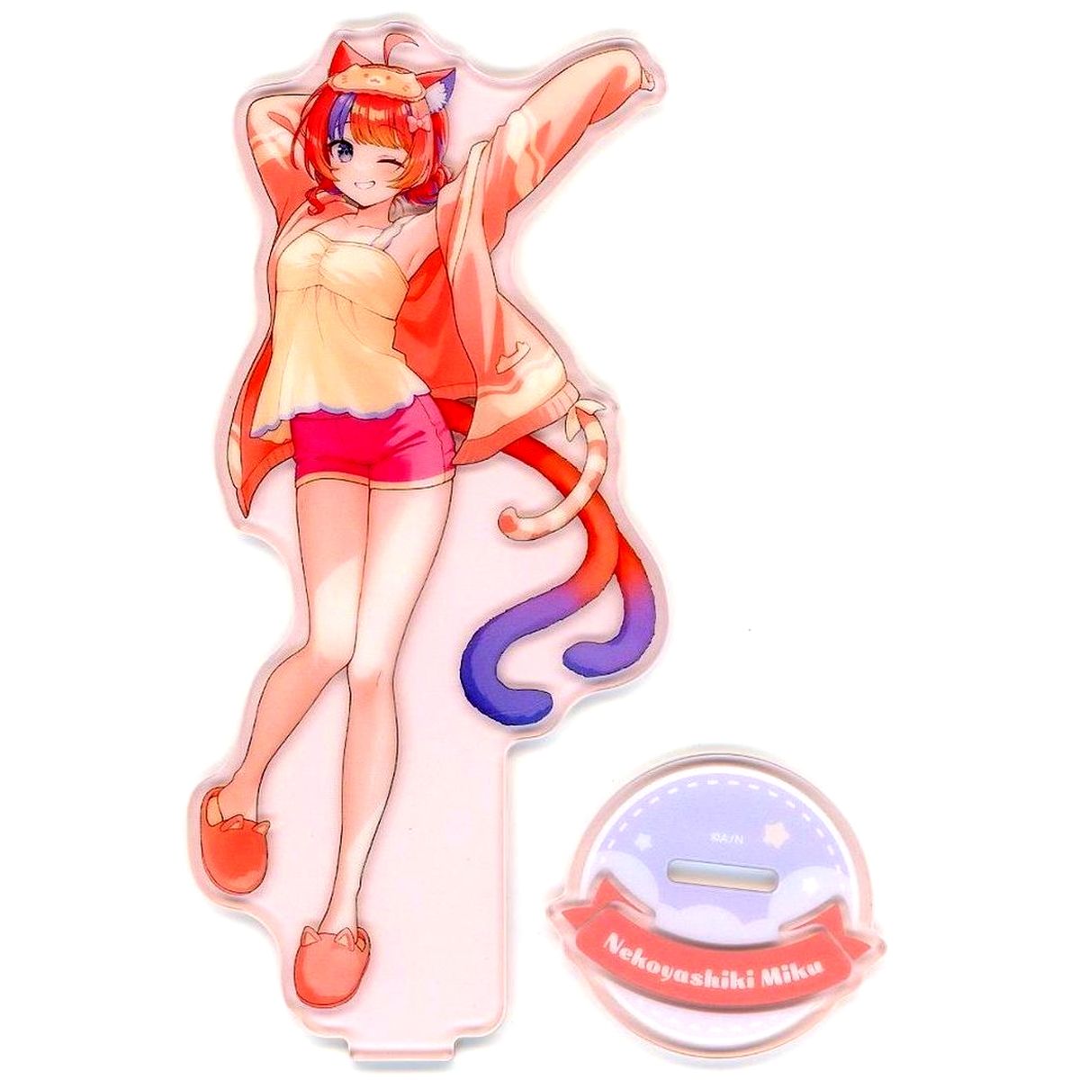 Nekoyashiki Miku Virtual YouTuber Nijisanji DMM Scratch! Good Night Scratch Acrylic Stand Prize C-4 [USED]