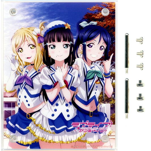 Mari Ohara & Dia Kurosawa & Kanan Matsuura Acrylic Base Love Live! Sunshine!! Dengeki Gs Magazine & Gs Comic March 2017 Issue Mail Order Goods Single Item [USED]