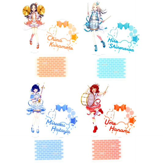Set of 4 Acrylic Diorama Joyful Marching Vol.2 Gakuen Idolmaster [USED]