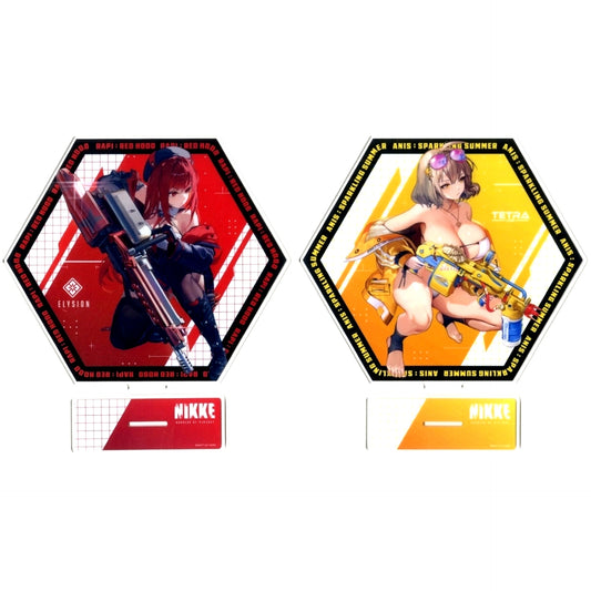 Set of 2 Platinum Zakka Double-Sided Big Acrylic Stand Goddess of Victory: Nikke [USED]