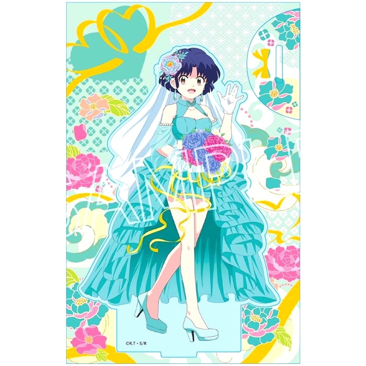 Akane Tendo Flower Bouquet Acrylic Stand L Size Ranma 1/2 [USED]