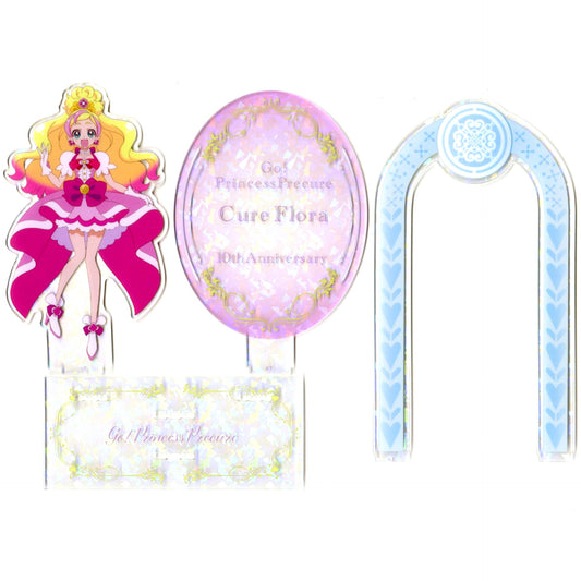 Cure Flora Hologram Acrylic Stand Heart Catch Pretty Cure! & Go! Princess Pretty Cure x BicCamera Group [USED]