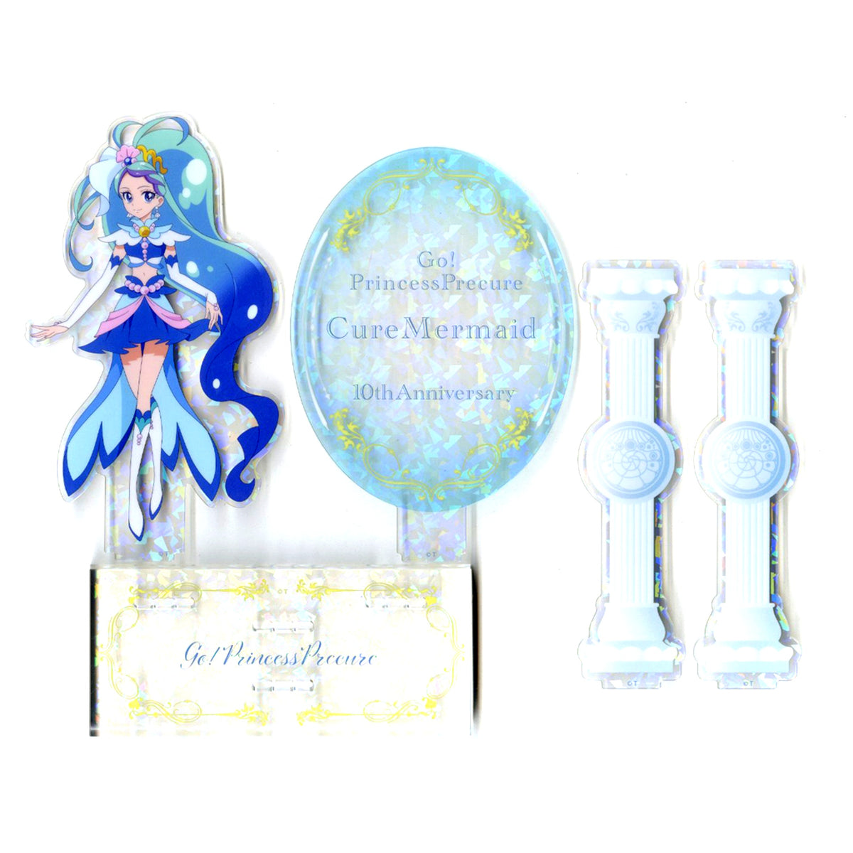 Cure Mermaid Hologram Acrylic Stand Heart Catch Pretty Cure! & Go! Princess Pretty Cure x BicCamera Group [USED]