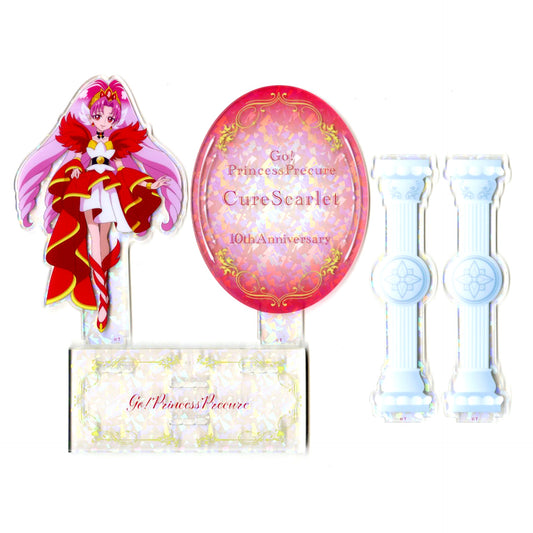 Cure Scarlet Hologram Acrylic Stand Heart Catch Pretty Cure! & Go! Princess Pretty Cure x BicCamera Group [USED]