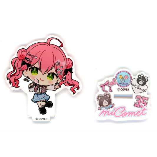 Sakura Miko Mini Chara Trading Acrylic Stand Stadium Jacket Ver. Virtual YouTuber Holo Live VTuber miComet x Karaoke Shop JOYSOUND [USED]