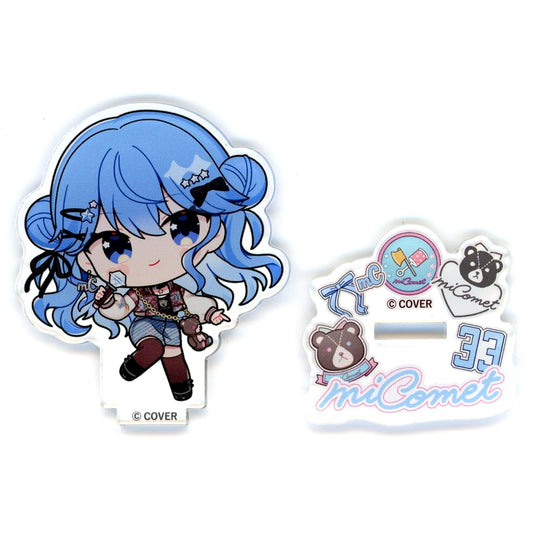 Hoshimachi Suisei Mini Char Virtual YouTuber Holo Live miComet x Karaoke Shop JOYSOUND Trading Acrylic Stand Varsity Ver [USED]