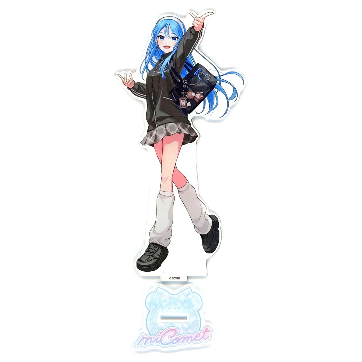 Hoshimachi Suisei Virtual YouTuber Holo Live miComet x Karaoke Shop JOYSOUND Life-Size Acrylic Stand Jersey ver. [USED]