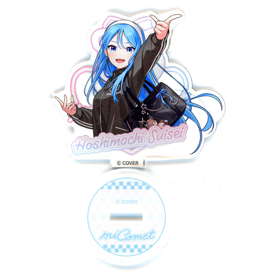 Hoshimachi Suisei Full-Size Virtual YouTuber Holo Live miComet x Karaoke Shop JOYSOUND Trading Acrylic Stand Jersey Ver [USED]