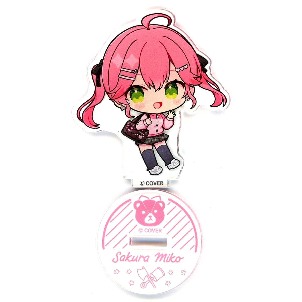 Sakura Miko Mini Char Virtual YouTuber Holo Live miComet x Karaoke Shop JOYSOUND Trading Acrylic Stand Jersey Ver [USED]