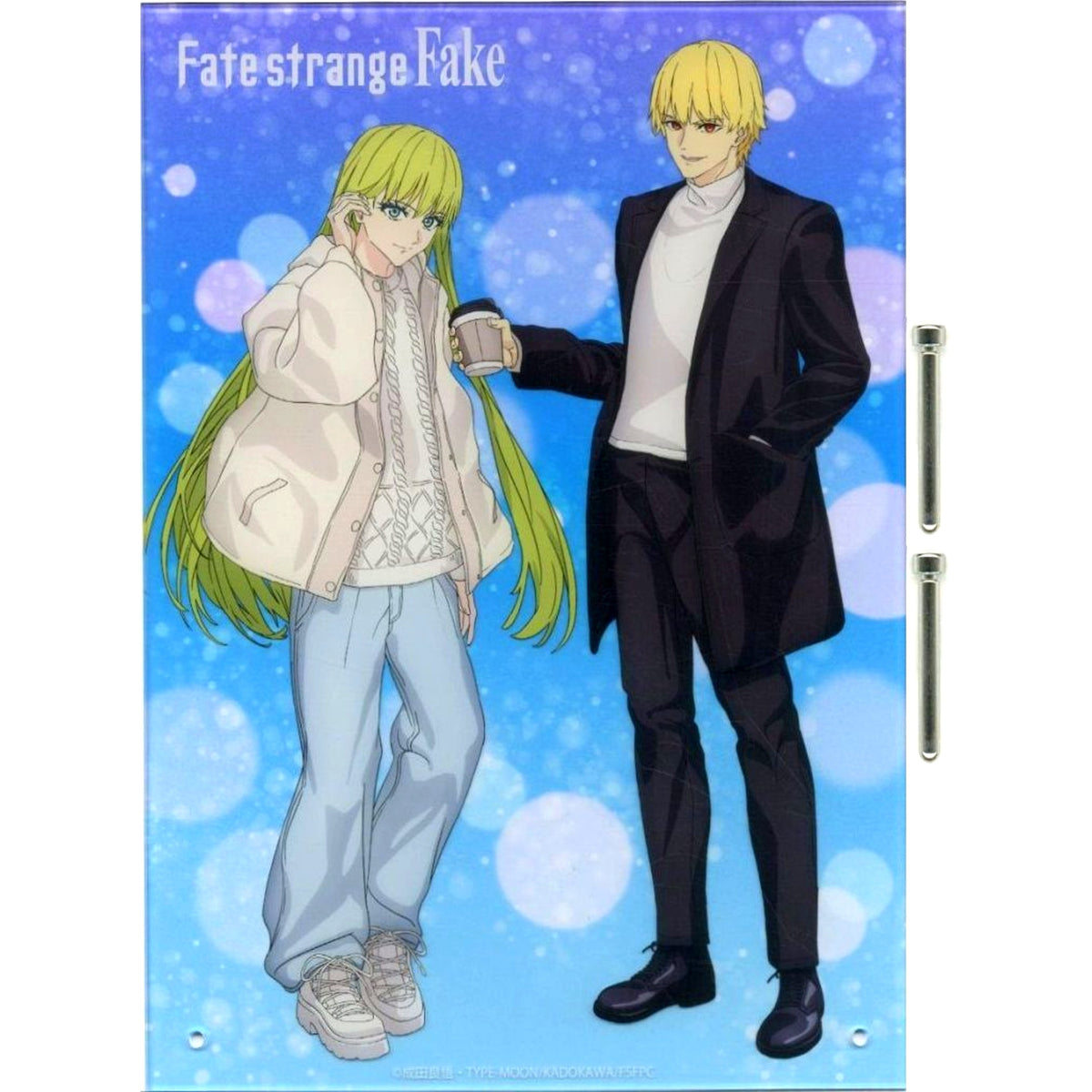 Archer Gilgamesh Lancer Enkidu A4 Acrylic Panel A Prize Kujimate Winter Ver. Fate/strange Fake [USED]