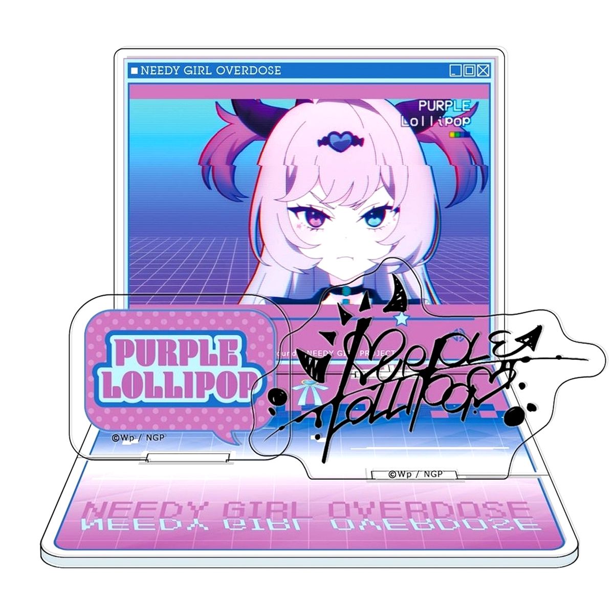 Deadly Poison Denpa Girl Purple Lollipop Diorama Acrylic Stand Needy Girl Overdose [USED]