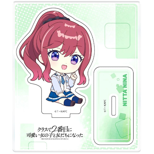 Nina Nitta Acrylic Character Stand Mini Chibi TV Anime I Made Friends with the Second Prettiest Girl in My Class [USED]