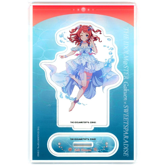 Saki Hanami Life-size Acrylic Stand Gakuen iDOLM@STER Collaboration Cafe: Deep Marine Stage [USED]