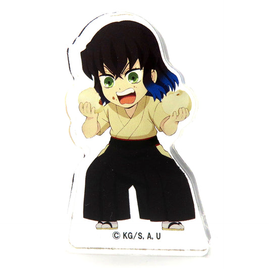 Inosuke Hashibira Trading Acrylic Block Demon Slayer: Kimetsu no Yaiba x HEART BREAD ANTIQUE: Fuwari Hitokokyu Pan Roman [USED]