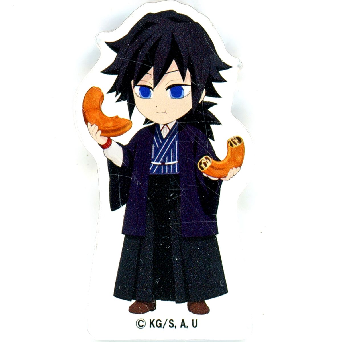 Giyu Tomioka Demon Slayer: Kimetsu no Yaiba x HEART BREAD ANTIQUE: Fuwari Hitokokyu Pan Roman Trading Acrylic Block [USED]