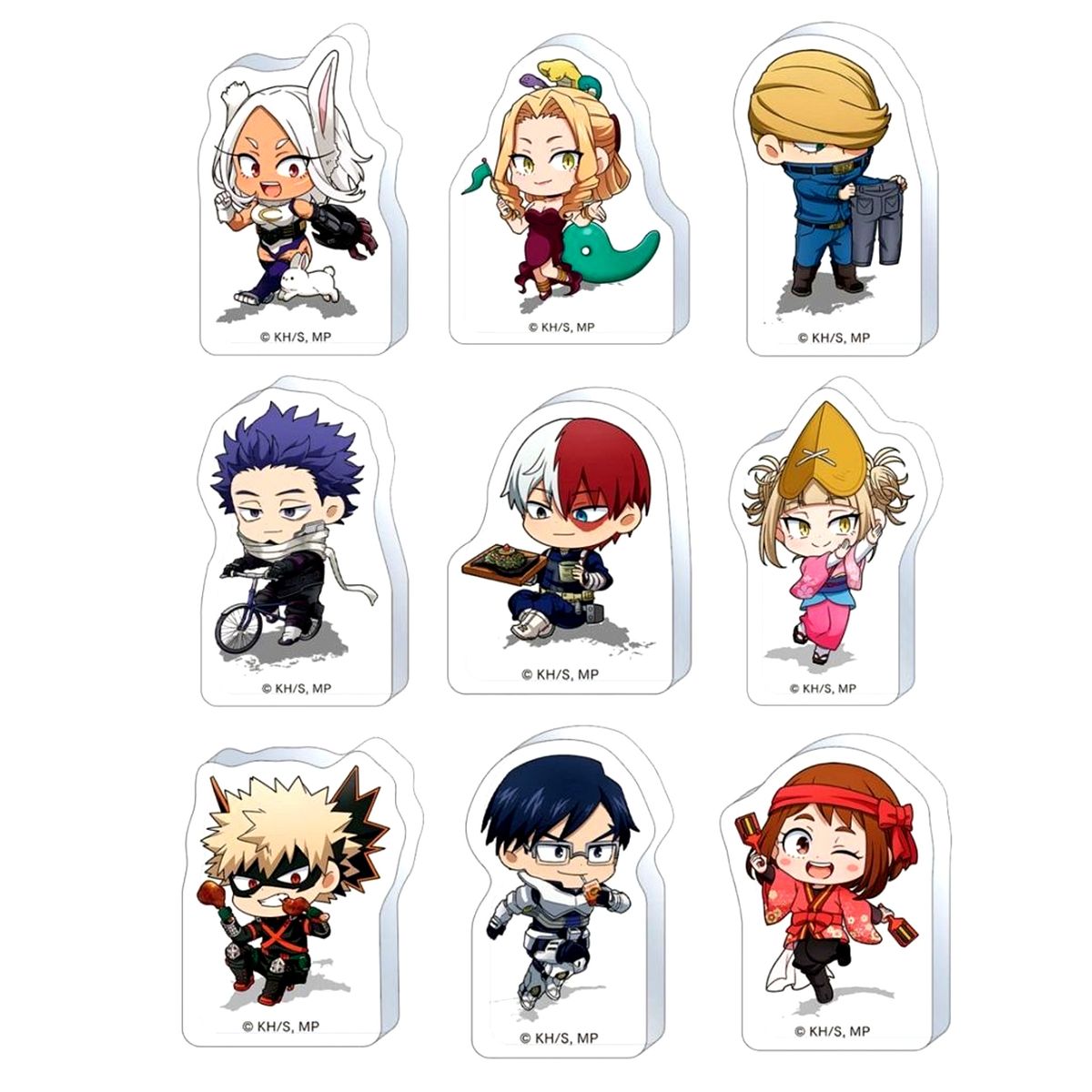 Set of 9 My Hero Academia Acrylic Figure Collection Korotto Chugoku & Shikoku 47 Prefectures Figure [USED]