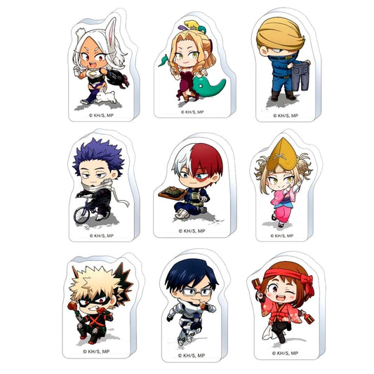 Set of 9 My Hero Academia Acrylic Figure Collection Korotto Chugoku & Shikoku 47 Prefectures Figure [USED]
