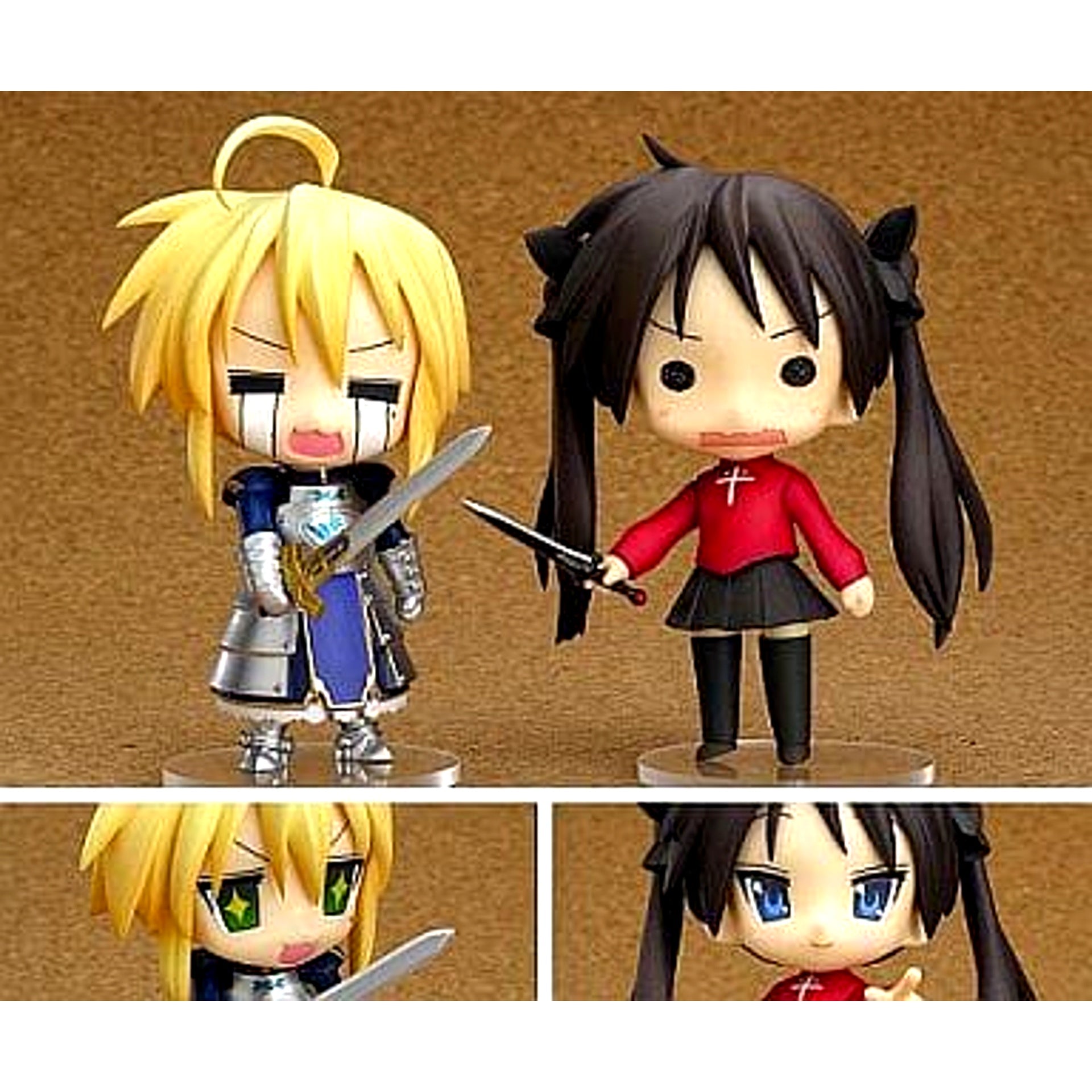 Konata Saber Kagami Rin Fate Cosplay Set Lucky Star Nendoroid 034 Wonder Festival 2008 Winter Limited [USED]