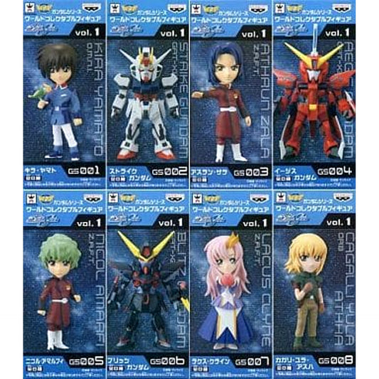 Mobile Suit Gundam SEED Kira Yamato & Others All 8 Types Set World Collectable Figure Gundam Series Vol.1 [USED]