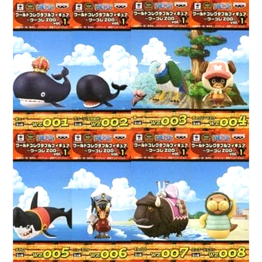 Chopper Mask & Others One Piece All 8 Types Set World Collectable Figure Wakore Zoo Vol.1 [USED]
