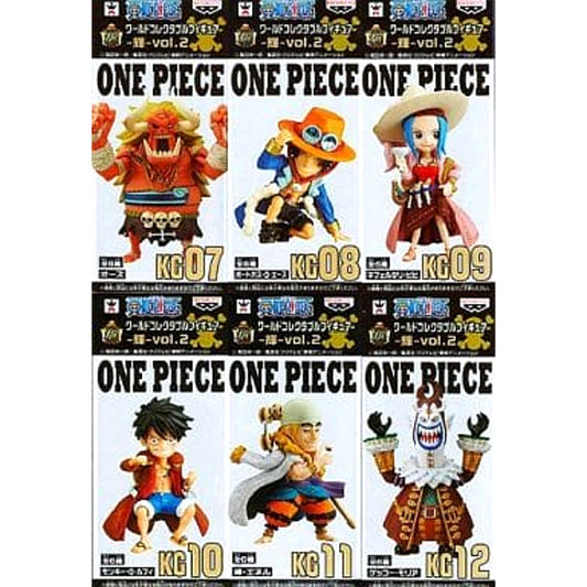 Portgas D. Ace & Others One Piece All 6 Types Set World Collectable Figure Kagayaki Vol.2 [USED]