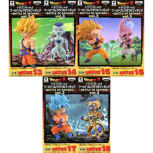 Set of 6 Dragon Ball Z World Collectable Figure BATTLE OF SAIYANS vol.3 [USED]