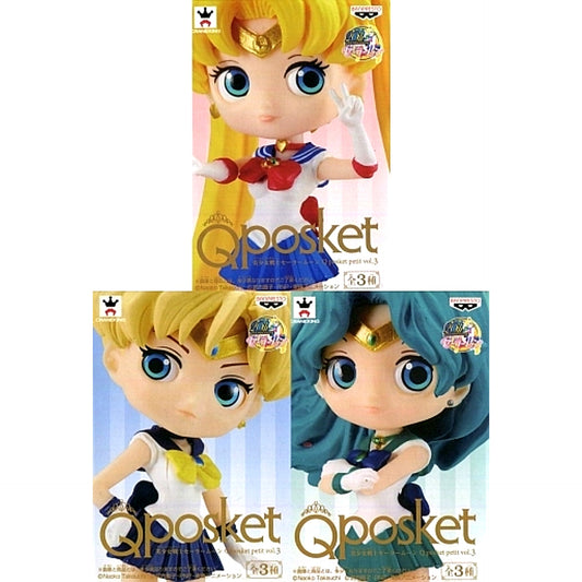 Set of 3 Sailor Moon Girls Memories Q posket petit Vol.3 [USED]
