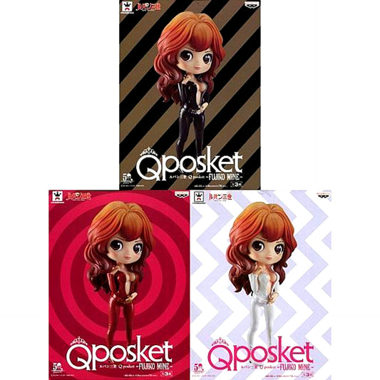 Set of 3 Fujiko Mine Lupin The Third Q posket [USED]