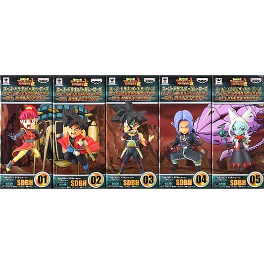 Super Dragon Ball Heroes Xeno Goku & Others All 5 Types Set World Collectable Figure 7th Anniversary [USED]