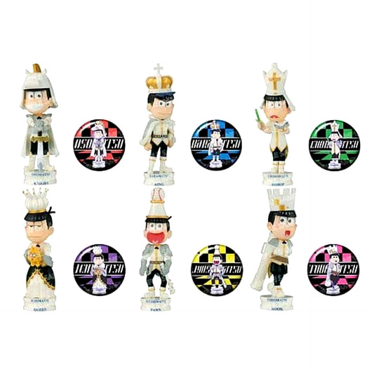Mr. Osomatsu Osomatsu & Others All 6 Types Set World Collectable Figure Chess Matsu White Ver. [USED]