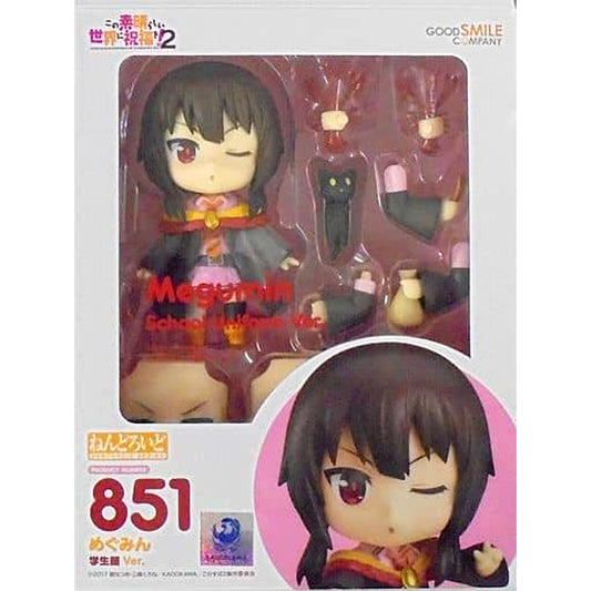 Megumin School Uniform Ver. KonoSuba: God's Blessing on This Wonderful World! 2 Nendoroid 851 Wonder Festival 2018 Winter and GOODSMILE ONLINE SHOP and Good Smile Animate Cafe Exclusive [USED]
