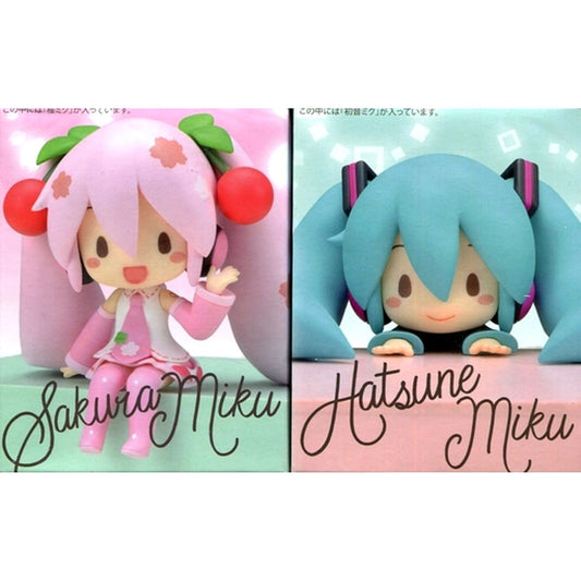Set of 2 Sakura Miku & Hatsune Miku Character Vocal Series 01 Hatsune Miku Chokonose Figure [USED]