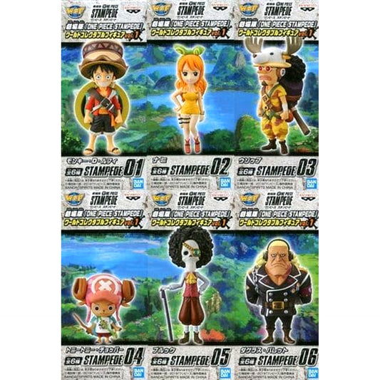 Monkey D. Luffy & Others One Piece: Stampede All 6 Types Set World Collectable Figure Vol.1 [USED]