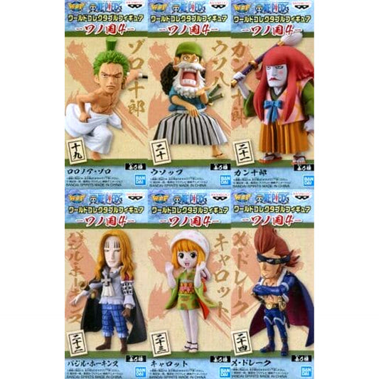 Roronoa Zoro & Others One Piece All 6 Types Set World Collectable Figure Wano Country 4 [USED]
