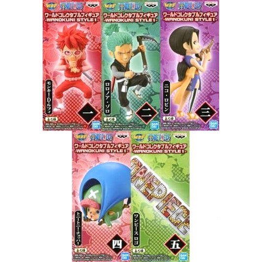 Monkey D. Luffy & Others One Piece All 5 Types Set World Collectable Figure WANOKUNI STYLE1 [USED]