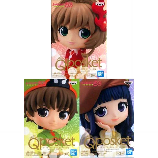 Set of 3 Cardcaptor Sakura Clear Card Q posket petit Vol. 1 [USED]