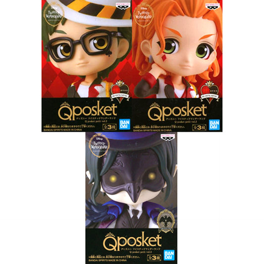 Set of 3 Disney Twisted-Wonderland Q posket petit Vol. 2 [USED]