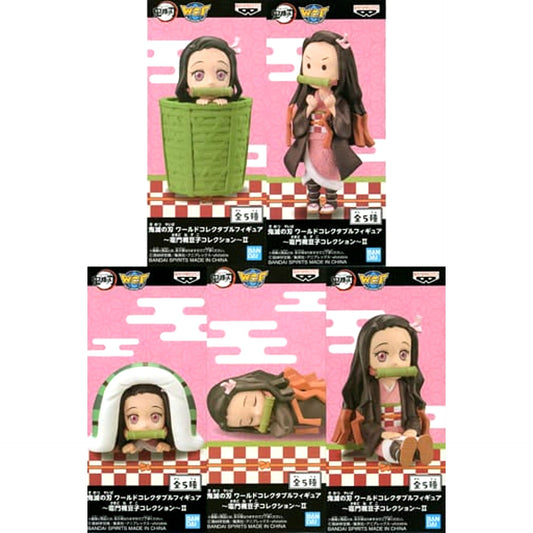 Nezuko Kamado & Others Demon Slayer: Kimetsu no Yaiba All 5 Types Set World Collectable Figure Nezuko Kamado Collection II [USED]