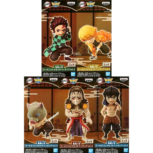 Tanjiro Kamado & Others Demon Slayer: Kimetsu no Yaiba All 5 Types Set World Collectable Figure Vol.3 [USED]