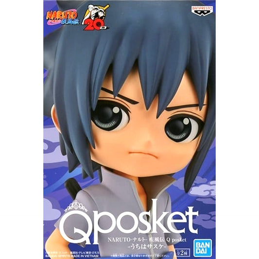 Sasuke Uchiha A Blue Hair Naruto Shippuden Q posket Sasuke Uchiha Figure [USED]